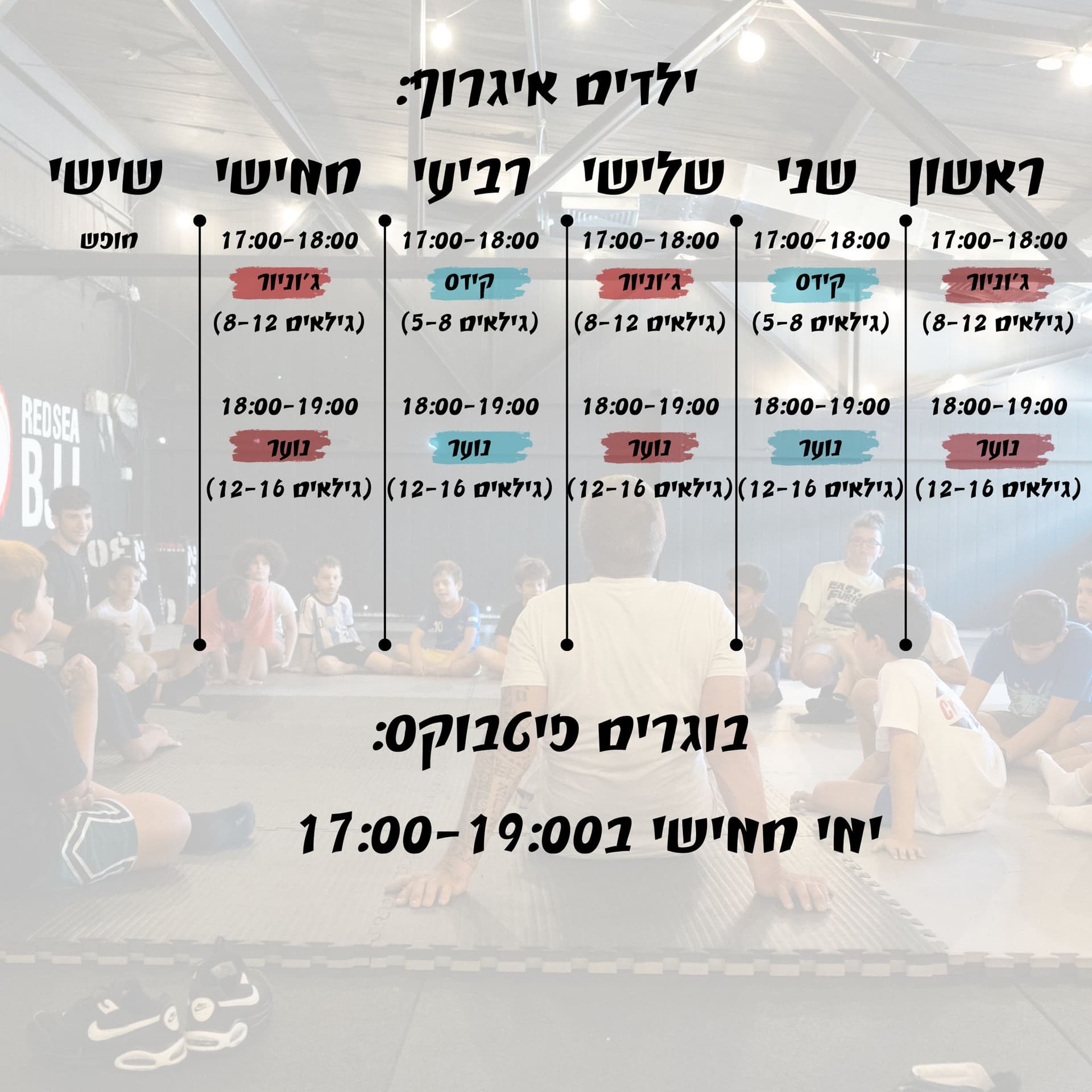 Brazillian Jiu Jitsu Eilat Scheduale